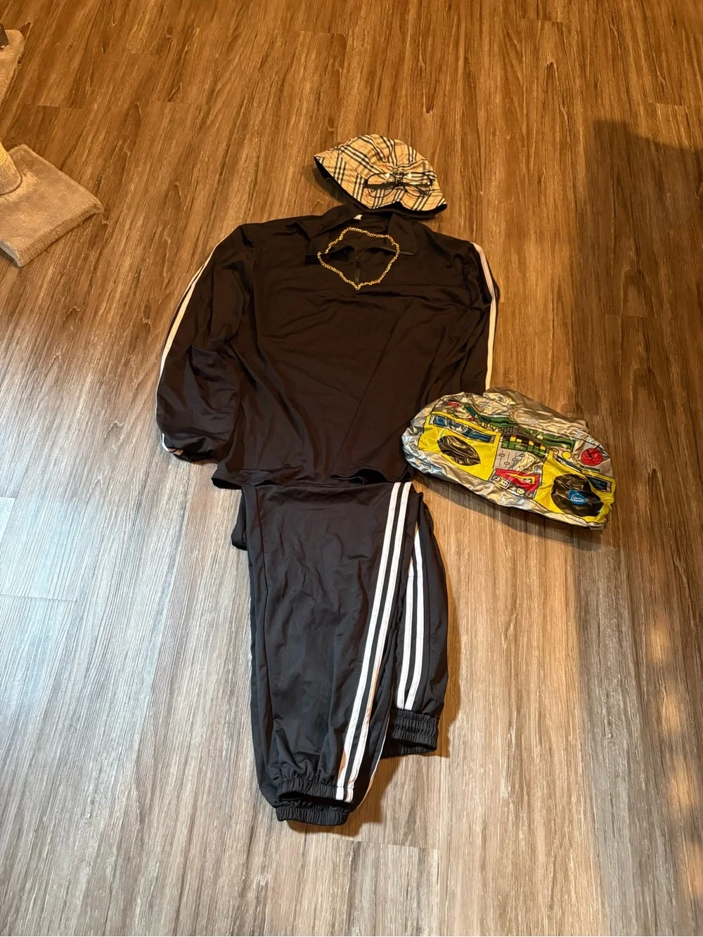 Halloween DJ Costume             Black Two-Piece Jacket & Pants Set